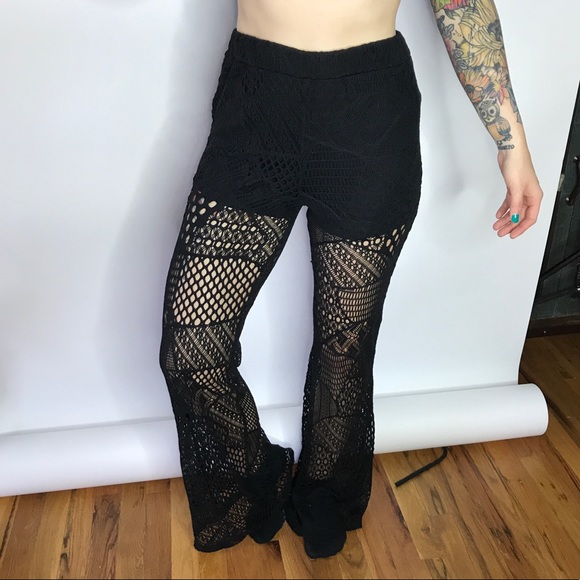 crochet bell bottom pants